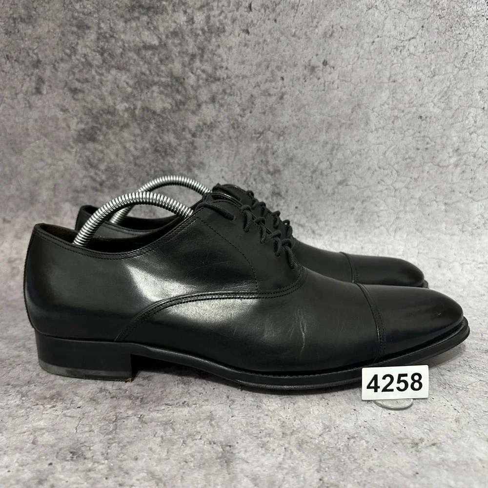 To Boot New York Oxford Mens 9.5 Italy Adam Derrick Cap Toe Leather Dress Shoes